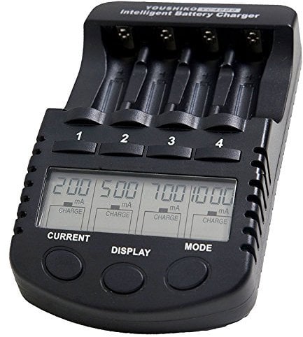 Youshiko YC4000 (official uk 2025 version) intelligent aa aaa professional standard battery charger with 1000mA charge current + usb port