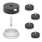 Wagner QuickClick® Kunststoffgleiter Möbelgleiter Stuhlgleiter 4er-Set zum Anschrauben - 4X Basis+Schraube+Gleiteinsatz austauschbar - Kunststoff Hyper - Durchmesser Ø 20 mm - Made in DE - 15809000
