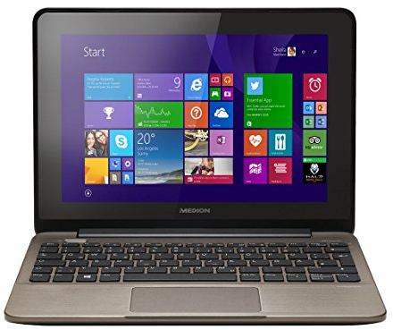 MEDION AKOYA E1231T (MD 99002) 25,6 cm (10,1 Zoll) Multitouch Netbook (Intel Celeron, 1.58GHz, 4GB RAM, 500GB HDD, Win. 8.1) titan