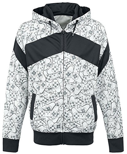 PlayStation Herren Controller All Over Hoodie, weiß, XL