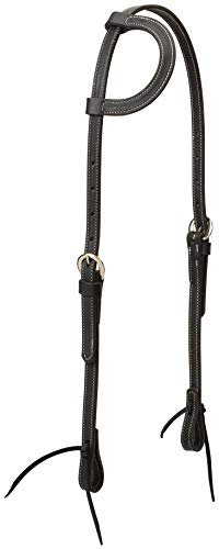 Weaver Leather Unisex-Erwachsene Latigo Sl/Ear HDstl, Schwarz, 1,6 cm Kopfstütze, Horse