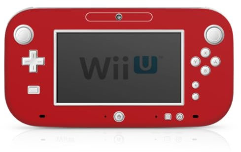 DeinDesign Skin kompatibel mit Nintendo Wii U Gamepad Folie Sticker Rot einfarbig Farbe