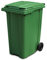 Yellowshield 360 Litre Wheelie Bin - Green, Larger Household Size - EN 840 standard, Largest 2 Wheeled Bin Available, Size 585 (w) x 880 (d) x 1264 (h) mm