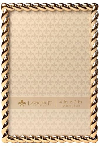 Lawrence Frames 712046 Bilderrahmen aus goldenem Seil, 10 x 15 cm
