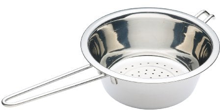 KitchenCraft Stainless Steel Colander with Long Metal Handle, 20 cm (8), Silver