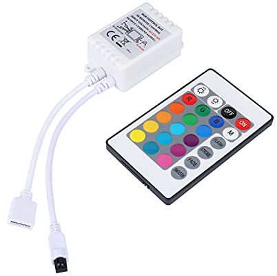ALED LIGHT LED RGB Strip IR Remote Controller Fernbedienung Kontroller Steuerung für 3528 5050 IP 65 LED Streifen Licht IR RF Controller Steuerung Fernbedienung Touch-Funktion LED RGB Strip DC12V (24 key)