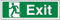 vsafety 21010 ax-s condizioni di sicurezza EXIT Sign Exit Man Finale, sinistra, paesaggio, vinile autoadesivo, 300 mm x 100 mm, colore: verde
