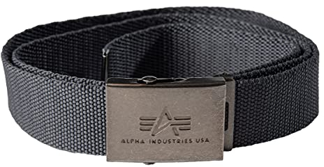 Alpha Industries Unisex Heavy Duty 4 cm Gürtel, Rep.Grey, Einheitsgröße