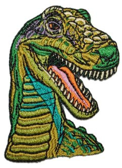 alles-meine.de GmbH Dinosaurier Rex 5,5 cm * 7 cm Bügelbild Aufnäher Applikation Patch Dino Saurier grün Junge Jungen