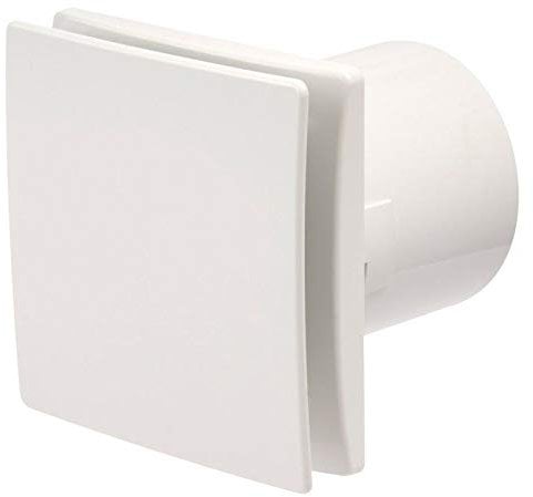 RT DECO100HTC & DECO100HW 4 100mm Humidity & Run On Timer Chrome or White Extractor Bathroom Fan (White)