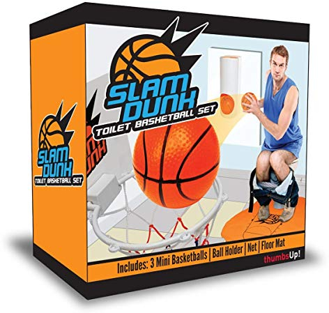Mini Toiletten Basketball Set für Klo & WC - Basketballkorb & Bälle fürs Badezimmer