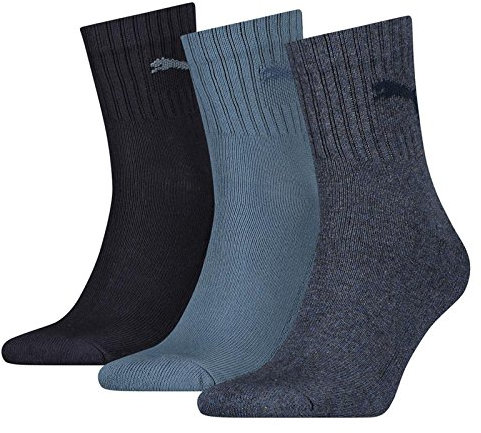 PUMA Herren Short Crew 3p Unisex Socken, Blau (Denim Blue (460)), 47-49 EU