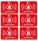 iSecur Sticker Alarm - 6x in 5 cm - Sistema di allarme e allarme protetto - adesivo esterno per finestre casa auto caravan - in italiano I hin239