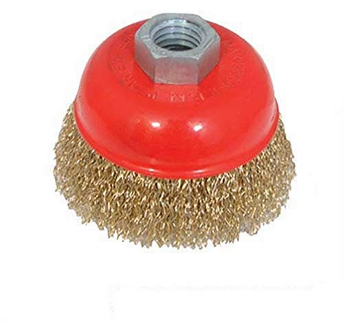 Silverline 797960 Brosse boisseau à fils laiton ondulés 75 mm