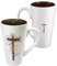 Christian Art Gifts Weiße Steingut-Kaffeetasse mit Henkel, 473 ml, mikrowellen- und spülmaschinenfest, inspirierende Schrift, Kaffee- und Teetasse für Männer und Frauen, mit Bibelvers: Licht der Welt