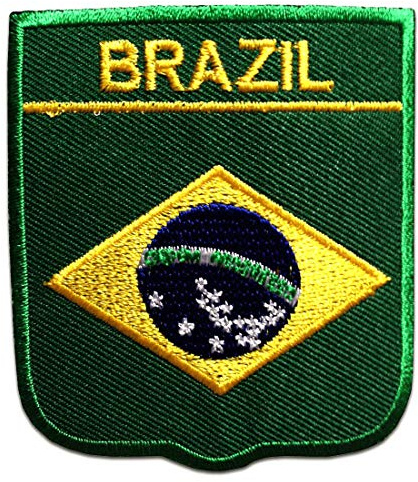 Catch the Patch Brasilien Flagge Fahne - (Größe: 6,5 x 7,5 cm) Aufnäher, Bügelbilder, Aufbügler, Applikationen, Patches, Sticker zum Aufbügeln oder Aufnähen – für Kleidung, Taschen, Jacken