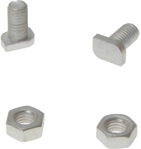 100 x ALM Greenhouse Alumiminum Cropped Nuts & Bolt GH003