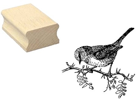 Stempel SPATZ SPERLING - Motivstempel aus Buchenholz