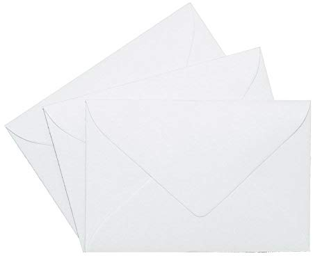 Paper24 Paper24 Mini-Briefumschläge bunt: 52 x 71 mm - 120 g/m² - 25 Stück Weiß