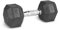 Lex Quinta Hex Hantel - Hexagonal Dumbbell - 1x Kurzhantel gummiert - 10kg
