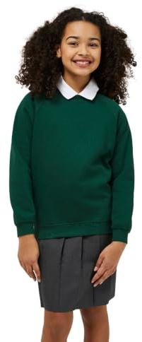 Trutex Kids School Sweatshirt | Crew Neck Cotton-Rich Standard Fit School Uniform Jumper for Boys and Girls