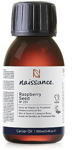 Naissance Aceite de Semillas de Frambuesa (No. 251) - 100ml - Prensado en Frío, Natural, Vegano - Para Cuerpo, Cara, Piel, Pelo, Uñas
