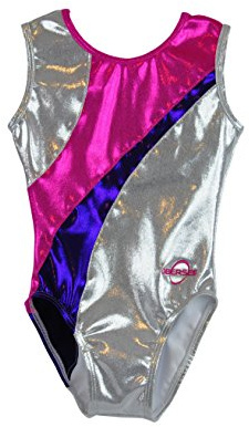 Obersee, Turn-/ Gymnastikanzug für Mädchen, Mädchen, O3GL, Silver Curve, CS (4-6 Years)