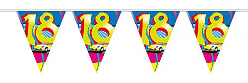 10m Geburtstags Wimpel Girlande Kette 18 Jahre Party Deko Geburtstag