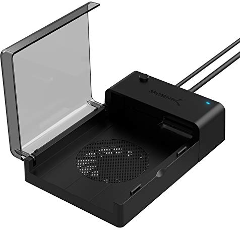 SABRENT USB 3.0 to SATA External Hard Drive Lay Flat Docking Station with Built in Cooling Fan for 2.5 or 3.5in HDD, SSD [Support UASP and 22TB] (EC-DFFN)