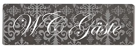 Homeyourself WC Gäste Dekoschild Türschild lila zum kleben