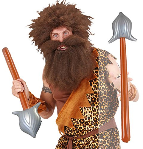 NET TOYS Aufblasbarer Speer Spieß 86 cm Lanze aufblasbar Waffe Mittelalter Harpune Gladiator Krieger Zubehör Indianer Kostüm Accessoire