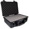 PELI 1500 Wasserdichter Koffer, IP67 Rated, 19L Volumen, Mit Schaumstoffeinlage (Anpassbar), Schwarz