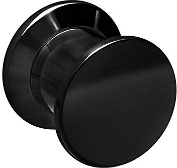 PIERCINGLINE Chirurgenstahl Plug GLÄNZEND Piercing Ohr Tube Tunnel Schwarz 6 mm
