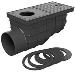 Underground Drainage Bottle Gully Floor Drain Water Trap Hopper 305x155mm Ø110mm