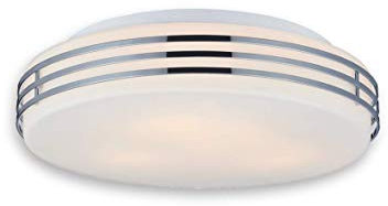 Lampenlux LED Deckenlampe Deckenleuchte Dali Glasschirm chrom E27 12W Ø:32cm Glas Schirm