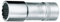 Llave de vaso 1/2, forma larga 19 mm