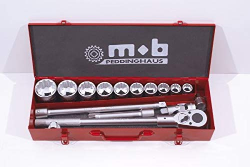 MOB Outillage 9440020001 Coffret de Douilles 3/4'' 22 à 50 mm 16 pièces