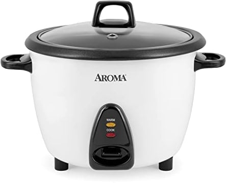 Aroma 20-Cup Pot-Style Rice Cooker & Food Steamer, White