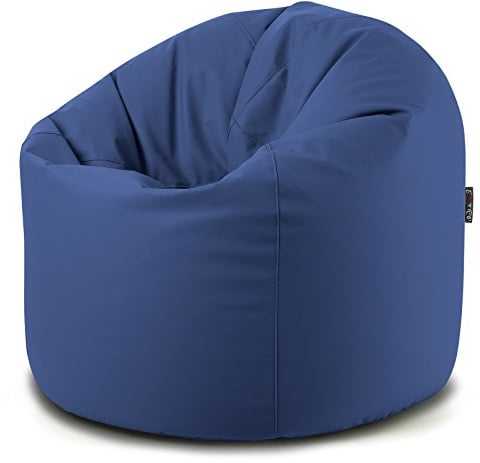 PUFF SACCO XXL POLTRONA ECOPELLE BLU MIS.95XH.130 CM INTERNO IN POLISTIROLO MORBIDO E SFODERABILE CON LAMPO DISPONIBILE IN 10 COLORI