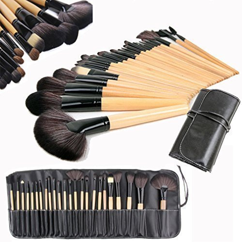 Wholesale Solutions Ltd - 24 Pcs Professionnel Maquillage Ensemble de brosses Base brosses Kabuki Ventilateur brosses étui