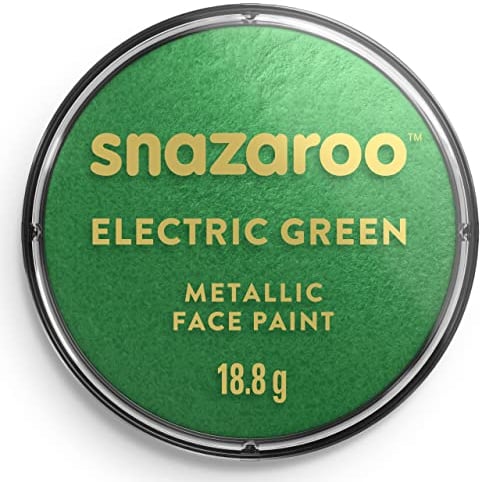 SNAZAROO PINTURA FACIAL Y CORPORAL METALIZADA 18ML VERDE ELÉCTRICO