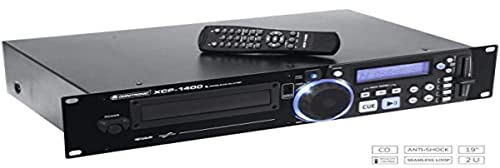 OMNITRONIC XCP-1400 CD-Player | mit IR-Fernbedienung für DJs | 40 Sekunden Anti-Shock-Puffer