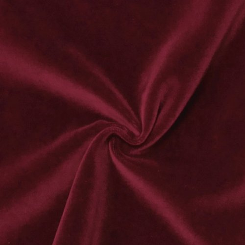 STOFFKONTOR Bühnensamt Samt Stoff B1 schwer entflammbar - Meterware, weinrot - zum Nähen von Vorhängen und Dekorationen