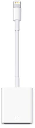 Apple MD822ZM/A - Adaptador de conector Lightning a lector de tarjetas SD, blanco