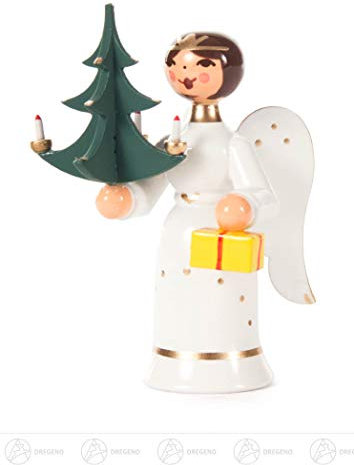 DREGENO Seiffen eG Min. Engel mit Weihnachtsbaum