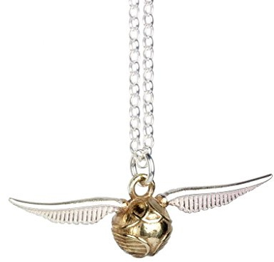 Harry Potter Offizieller Schmuck Halskette mit goldenem Schnatz aus Sterlingsilber