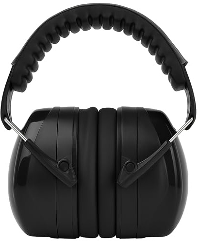 G & F Products 12010BL Highest NRR Safety Muffs-Professional Defenders Adjustable Headband Ear Protection, Shooting Hearing Protector Earmuffs Fits Adults to Kids, one Size, Black