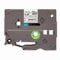 Compatible Label Tape for Brother P-Touch. 1.5m in Length. See Description for List of Compatible Printers. (Black ON White, 12mm HSE-231)