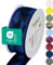 Halbach Seidenbänder Premium Geschenkband mit Drahtkante | Breite 40mm Länge 25m | Öko-Tex 100 zertifiziertes Schleifenband | Taftband Made in Germany, Farbe: dunkelblau