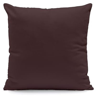 Hans-Textil-Shop Kissenbezug 30x30 Braun Baumwolle – einfarbige Kissenhülle Uni mit Reißverschluss, Sofakissen & Dekokissen